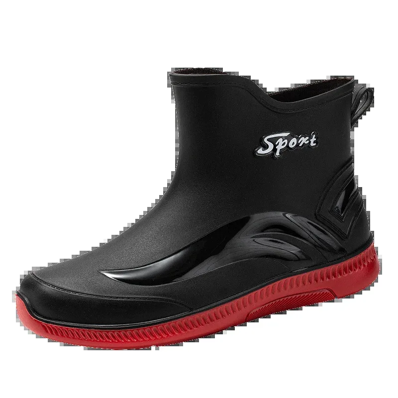 

New Men'S Chef Shoes, Waterproof Anti-Slip Flat Shoes, Casual Rain Boots, Water Shoes, Fishing Boots, Outdoor Men'S Shoes