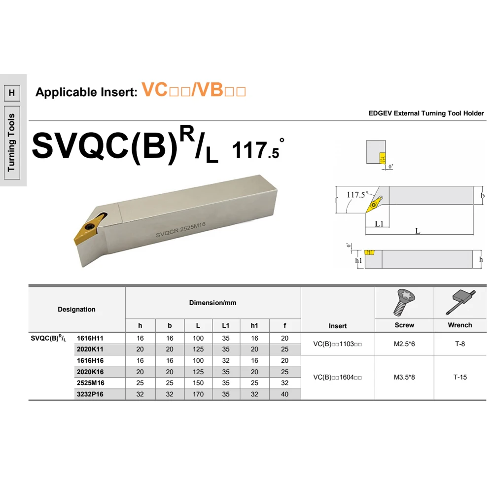 SVQBR1616 SVQBR2020 SVQCR1616 SVQCR2020 SVQCR2525 SVQBR SVQBL SVQCR SVQCL VBMT VCMT Lắp Máy Tiện Dụng Cụ Xoay Giá Đỡ Cnc Thanh