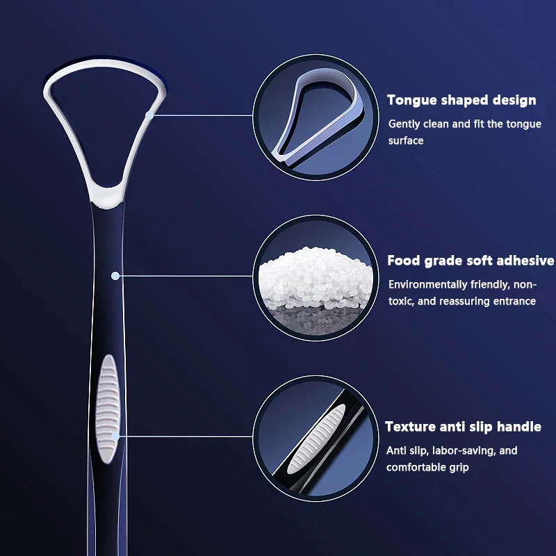 /ACR/Tongue Scraper Tongue Brush Cleaning The Surface Of Tongue Oral Cleaning Brushes Cleaner Fresh Breath Health 1PCS