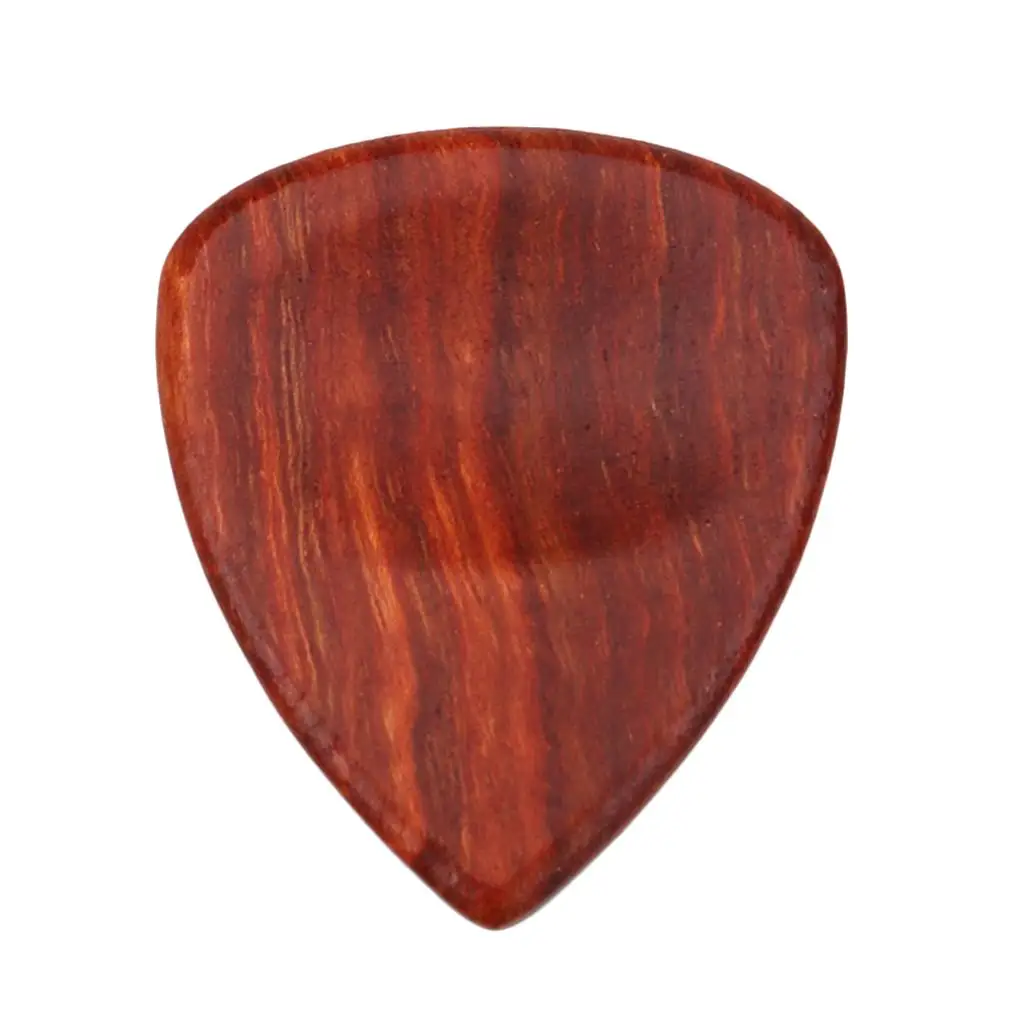 2-4pack Red Sandal Wood Guitar Bass Pick Plectrum Hearted Shape Instruments