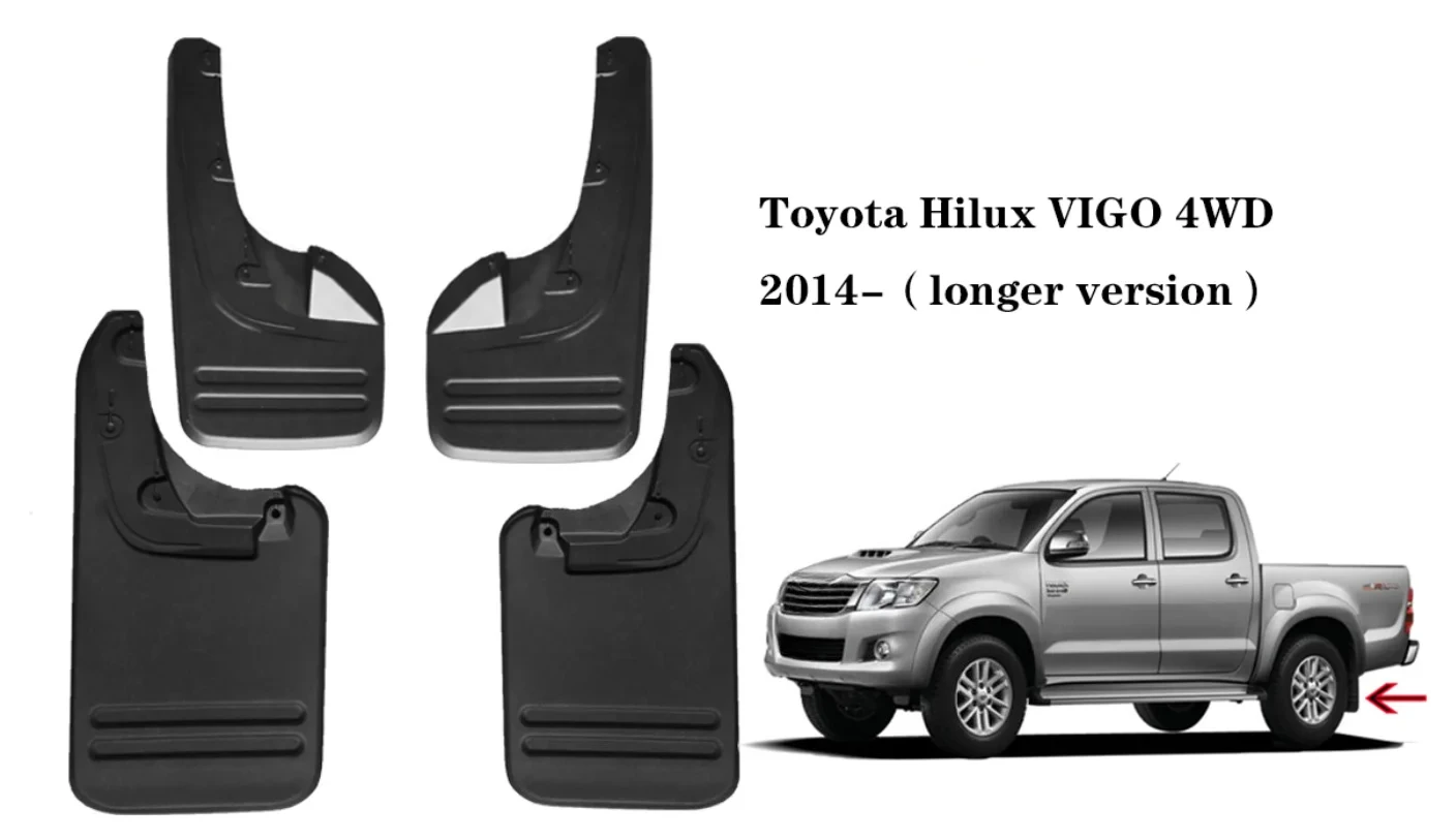 For Toyota Hilux Vigo 4WD 2012 2013 2014 2015 Mudflaps Splash Guard Mud Fender Mudguards Accessories Splash Guards Car Mud Flaps