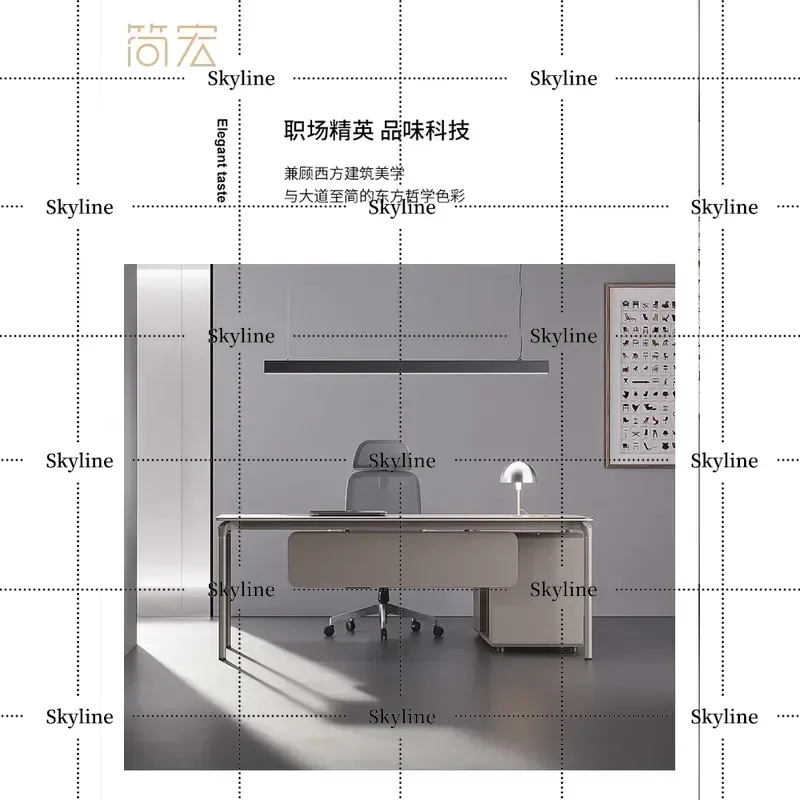 Simple Modern Light Luxury Creative Single Desk for Supervisor Manager Small Office Home Study