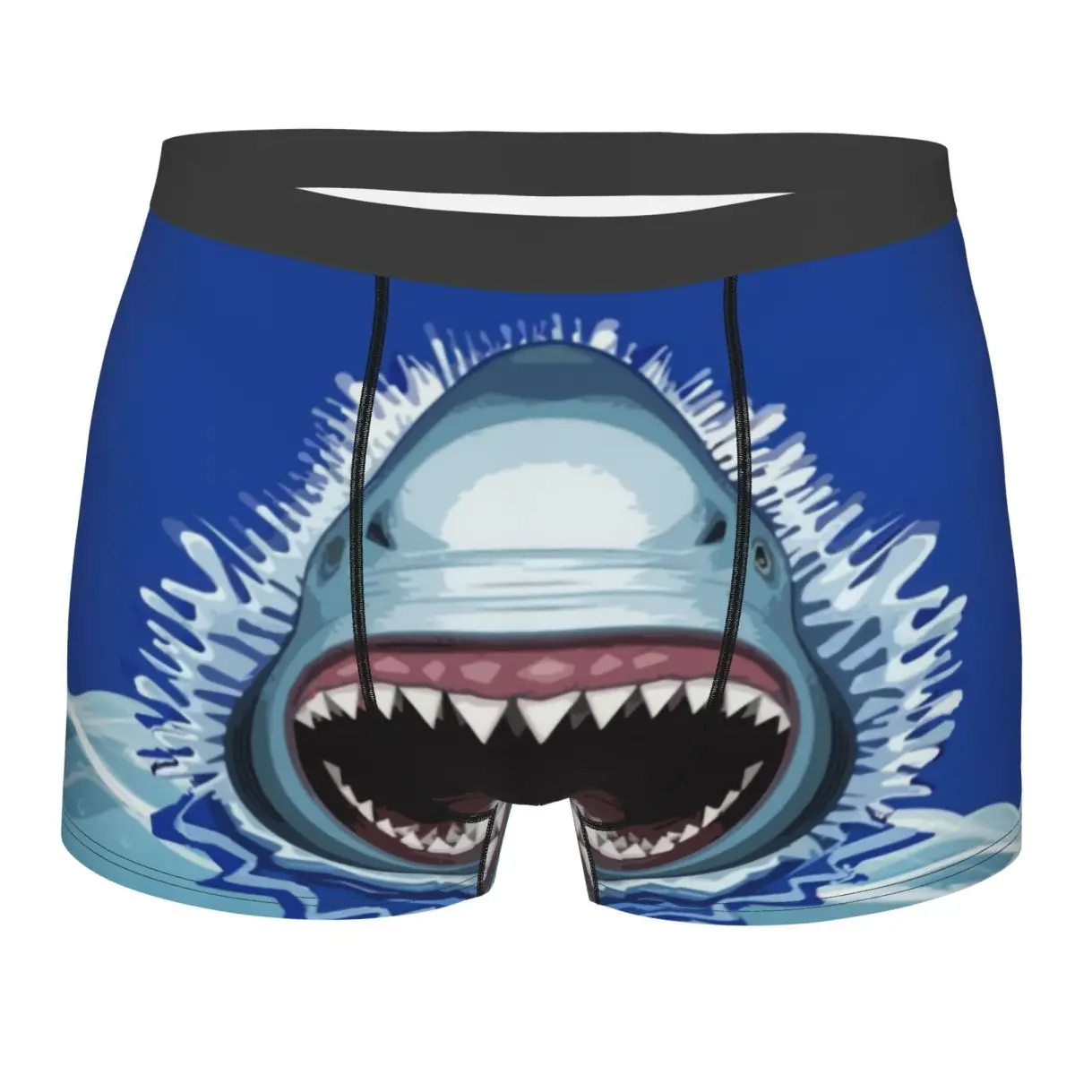 

Пользовательское нижнее белье Shark Aggressive In Blue Sea, мужские шорты-боксеры с принтом животных, трусы, мягкие трусы