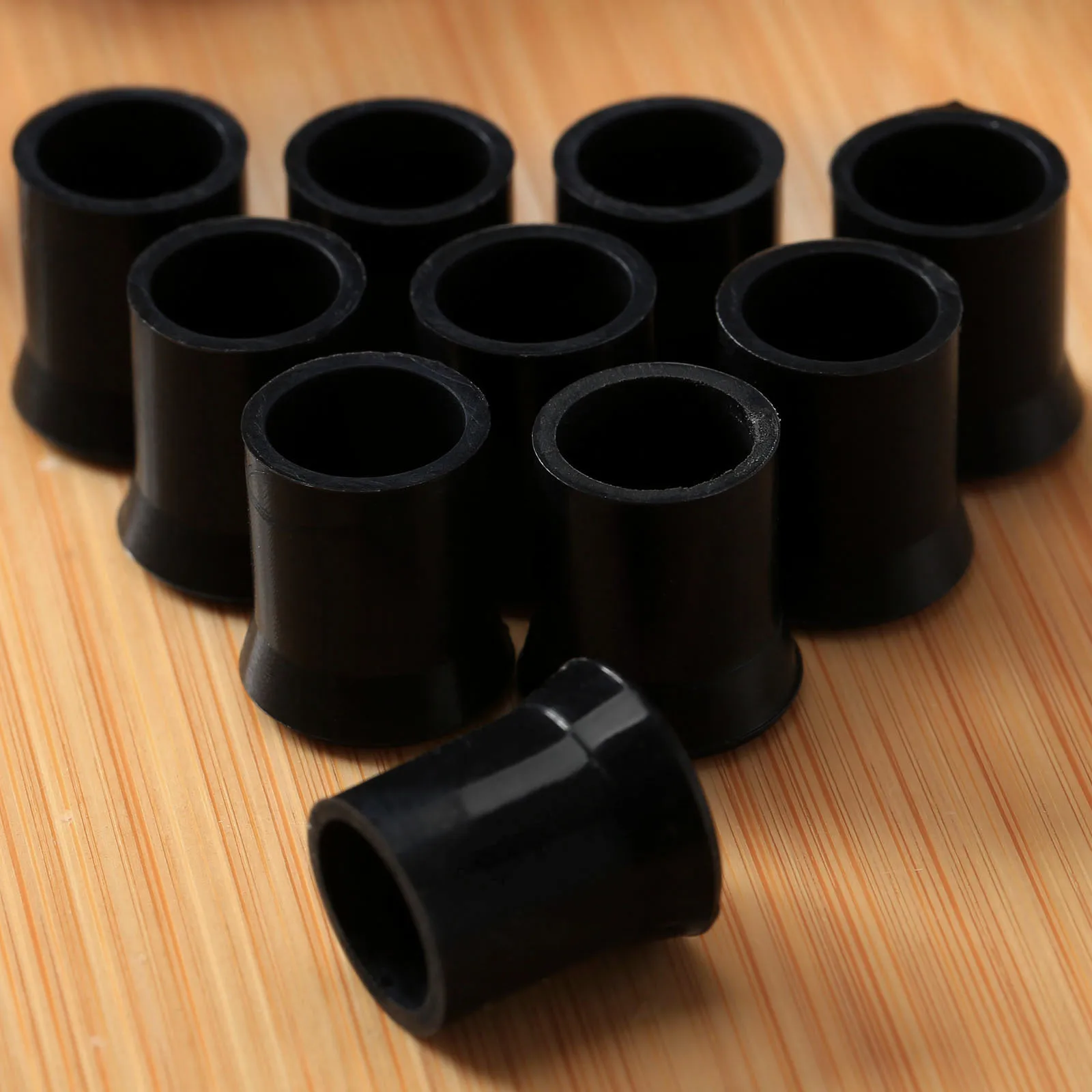 20Pcs/set Rubber Tobacco Pipe 11mm Dia. Smoking Tip Black Grips Smoke Mouthpiece Stem Silicone Ring Protective Sleeve 1.7cm