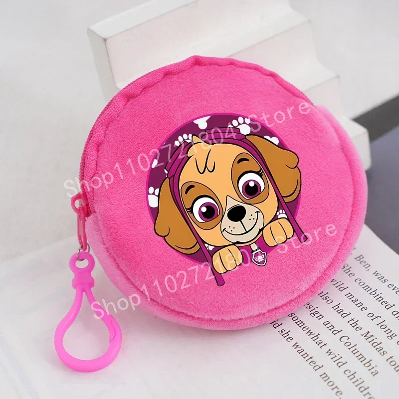 PAW Patrol Coin Purse Cute Cartoon Print Circle Wallet Kawaii Anime Plush Boys Girls Packet Festival Party Fashion Gifts for Kid