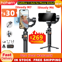 Hohem М7 isteady М7/ M6 Ai Face Tracking Stabilizer 3-Axis Phone Gimbal Built-in Selfie Stick for iPhone16 for Samsung