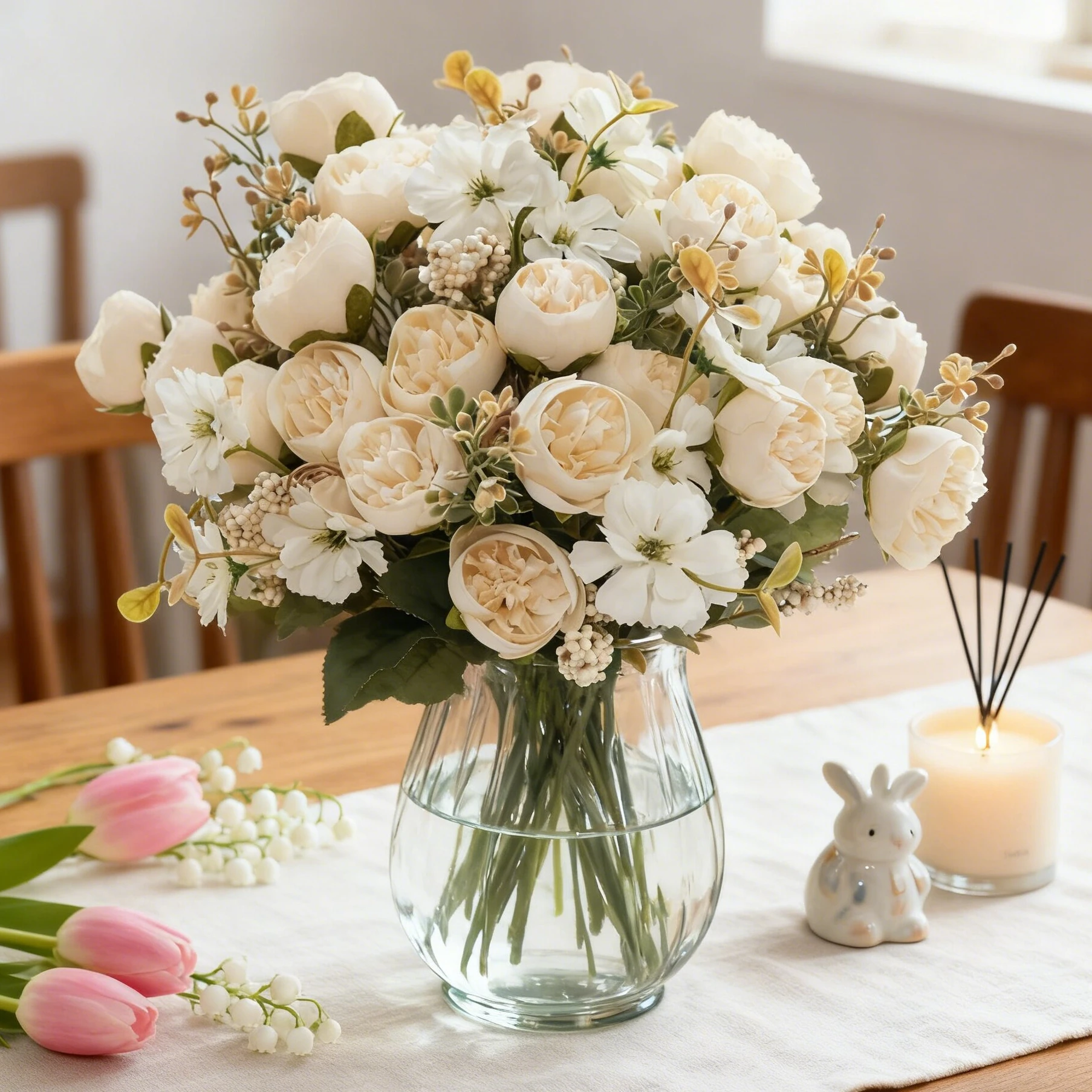 Künstliche Blumen aus Seide, Teeknospe, Rose, Pfingstrose, Kranz, Hochzeit, Valentinstag, Brautstrauß, Zuhause, Zimmer, Tisch, Garten, DIY-Geschenke, Bogendekoration