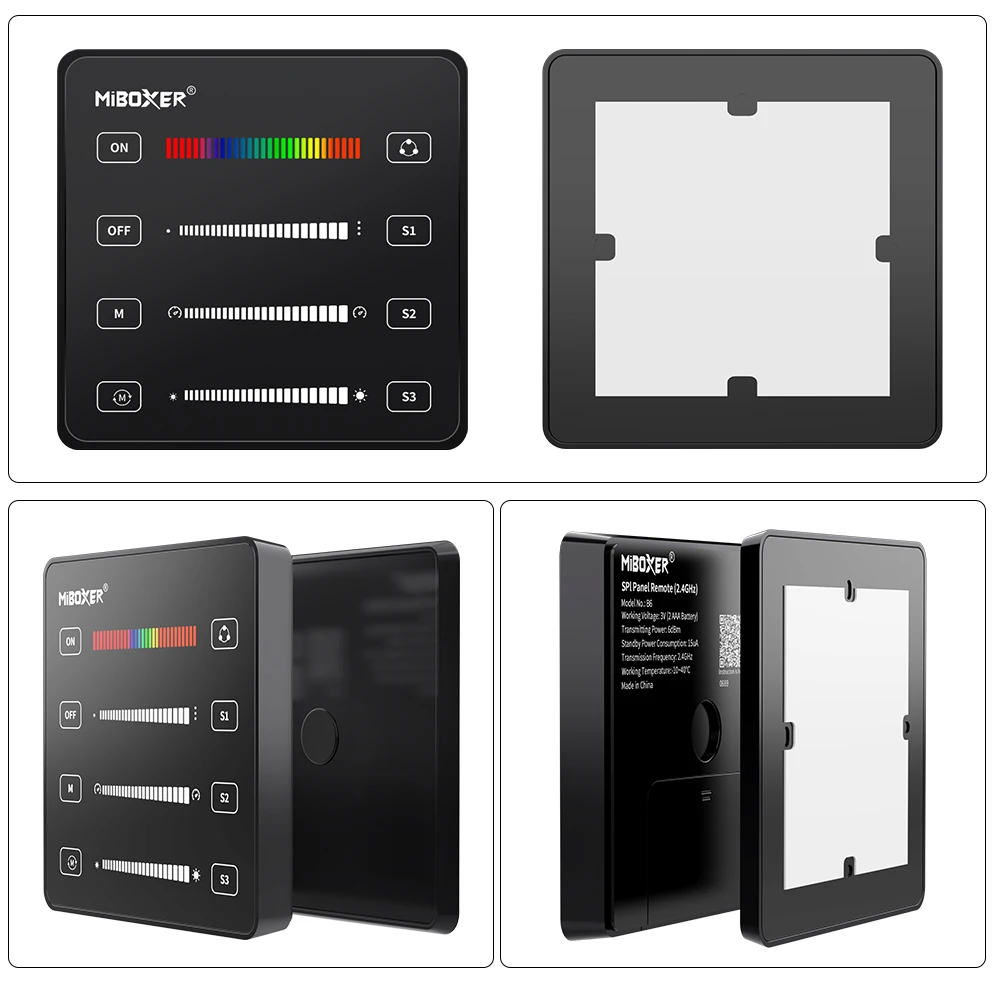 Controller LED Miboxer 2.4G 3 in 1 SPI monocolore/RGB/RGBW per WS2811 WS2812B WS2815 5050 Striscia LED DC5-24V