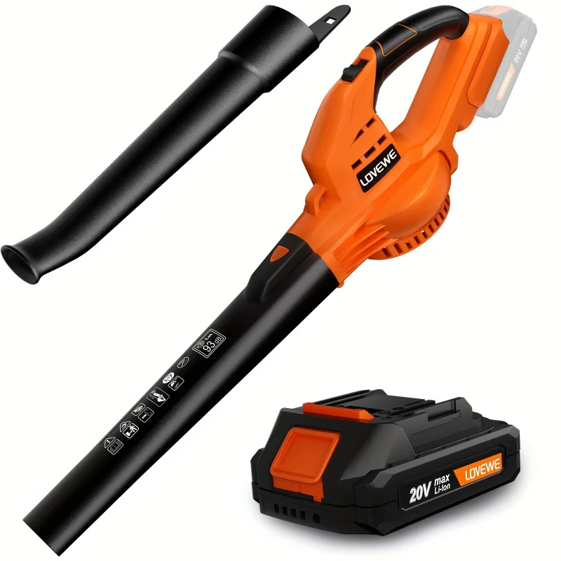 20V 2.0Ah Cordless Leaf Blower, 150Mph Handheld Electric Leaf Blowers with 2-Speed Mode