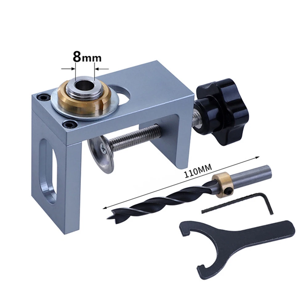 

8/10/12mm Dowel Drill Guide Jig Rebound Cabinet Wood Punching Locator Auxiliary Connecting Hole Puncher Woodworking Tools