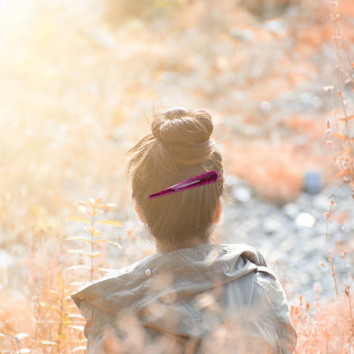 

2Pcs Big Duckbill Clips Premium Material Nonslip Styling Barrettes for Hair Dye and Salon Red Purple Hair Clips