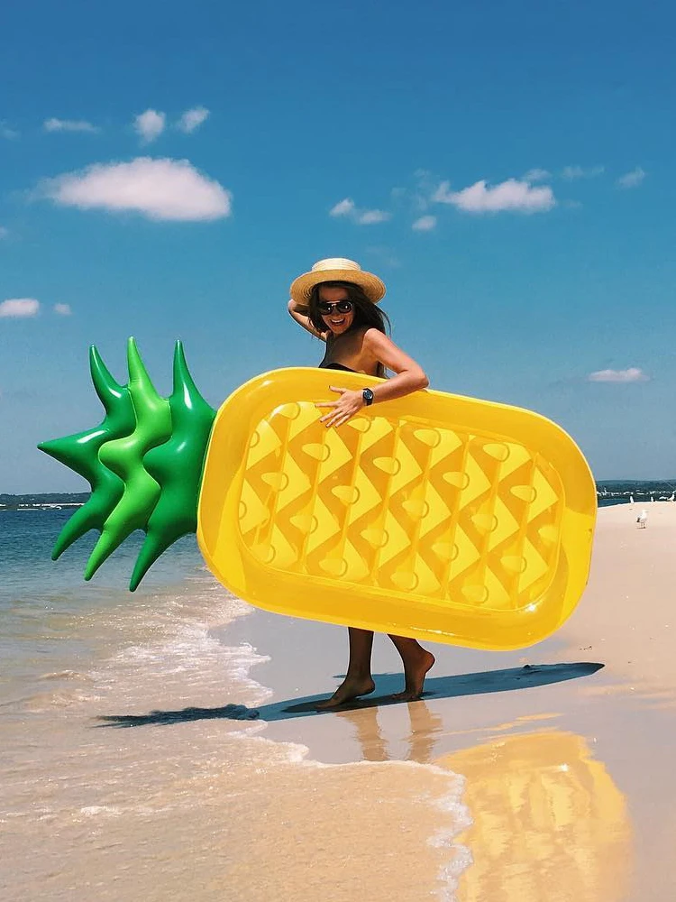 

water inflatable pineapple floating bed rainbow watermelon ice cream floating air cushion watermelon adult floating row