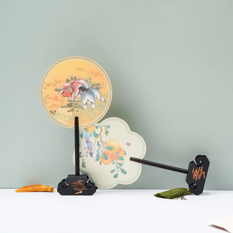 مجموعة مروحة الحرير الصينية - أنماط عتيقة، مثالية لديكور المنزل والهدايا #3