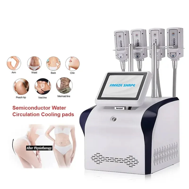 Newest Cryolipolysis Cooling RF EMS Machine for Fat Freezing Anti-cellulite Body Slimming Curve Contouring with 4 Cryo Plates