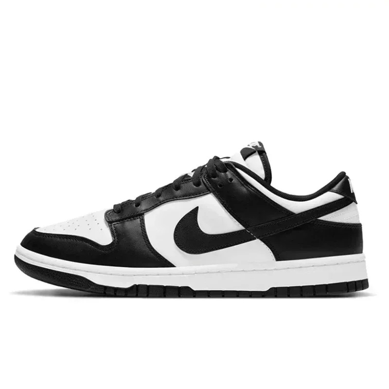 Nike Dunk Retro Black White Men Women Skateboarding Shoes Classics Genuine Leather Non-slip Comfortable Sb Running Sneakers