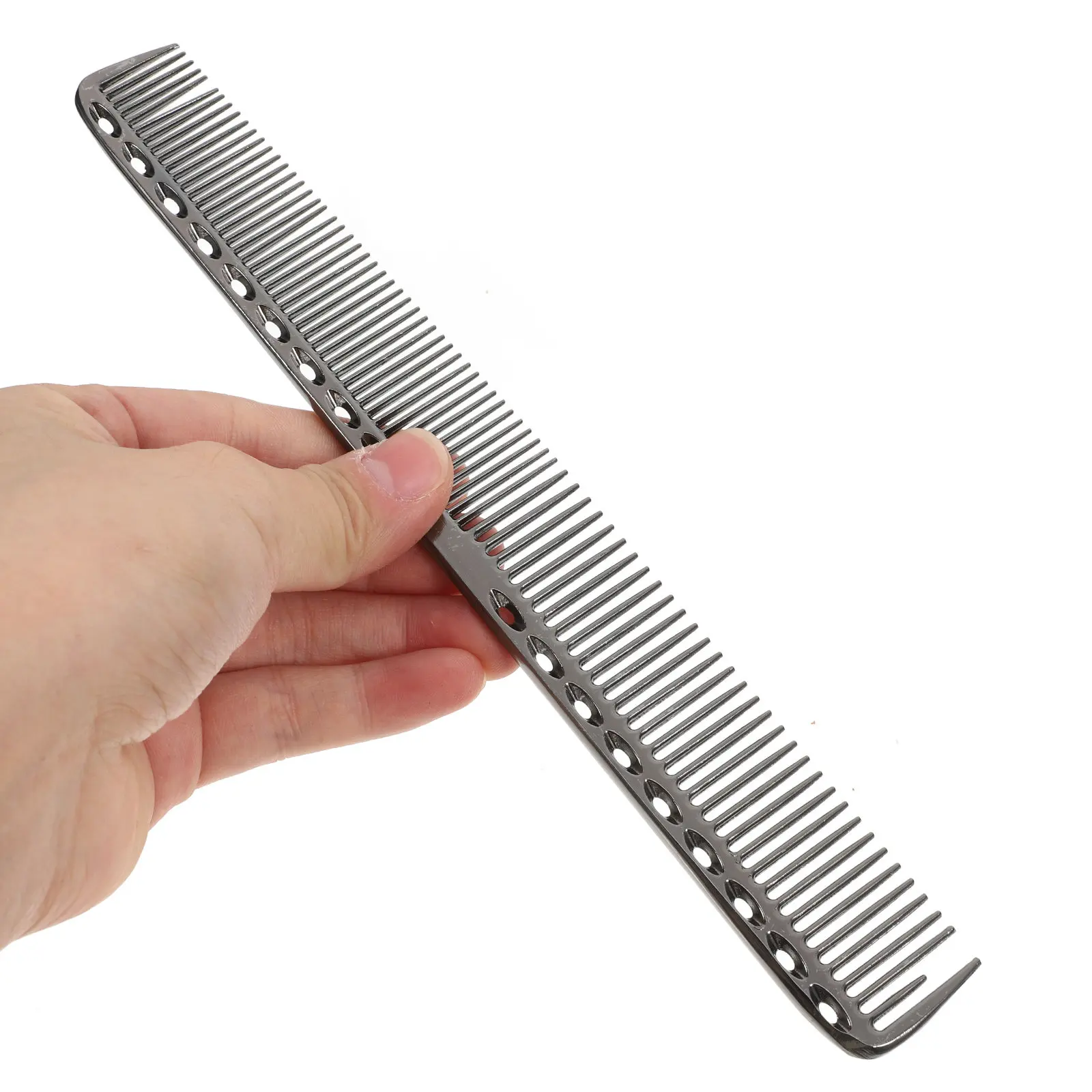 Metal Hair Comb Stainless Steel Professional Salon Hairdressing Cutting Dyeing Lightweight Discrete for All Hair Types Scalp