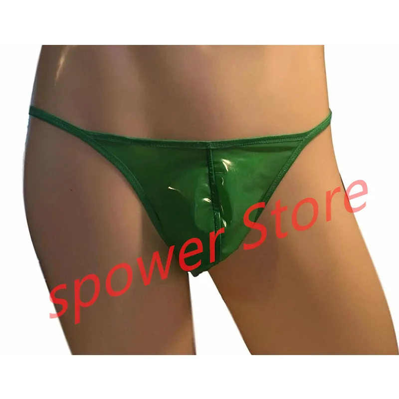 

Women Latex Briefs Green Color Panties Shorts Rubber Underwear