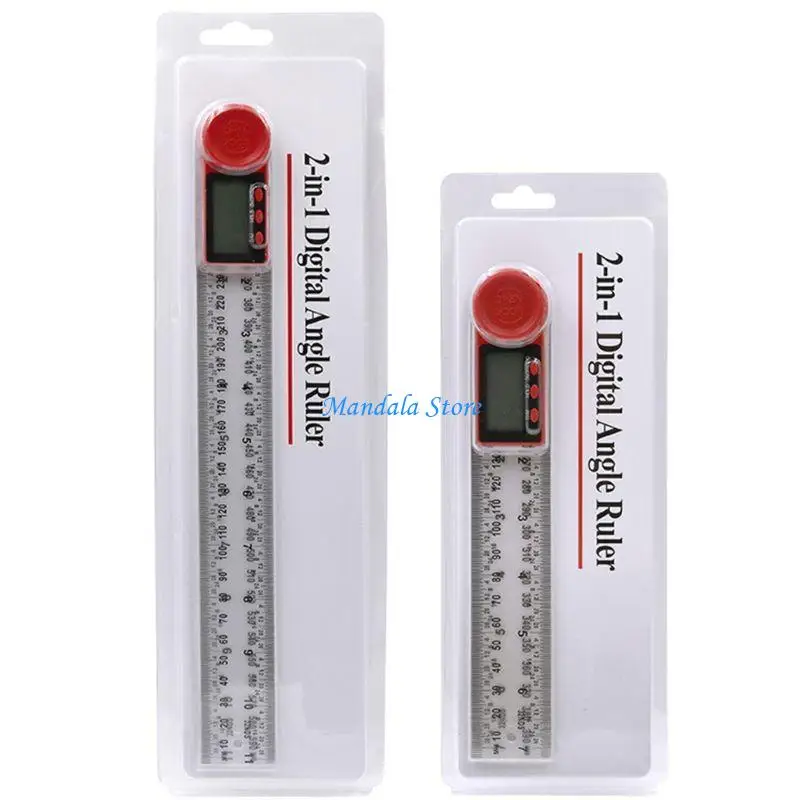 

U2JC Digital Ruler Goniometer Protractor Finder Inclinometer Measuring Tool 300mm/200mm 7"/11"