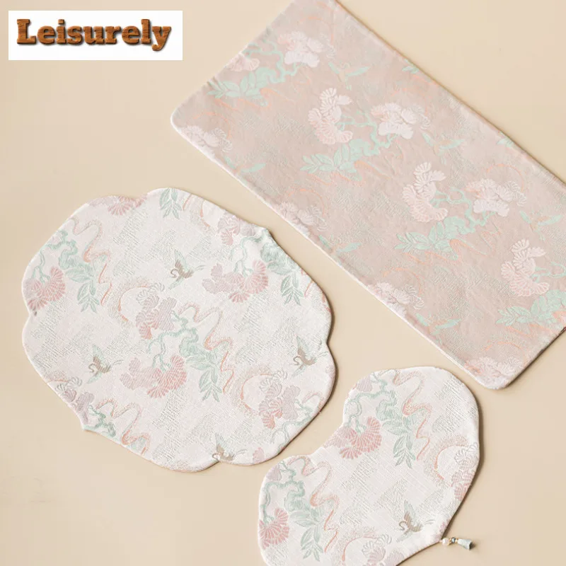 Grulla china Rosa Xiangyun nube de seda manteles para mesa de té Boutique posavasos para bebidas mantel de cena para el hogar adornos para el té