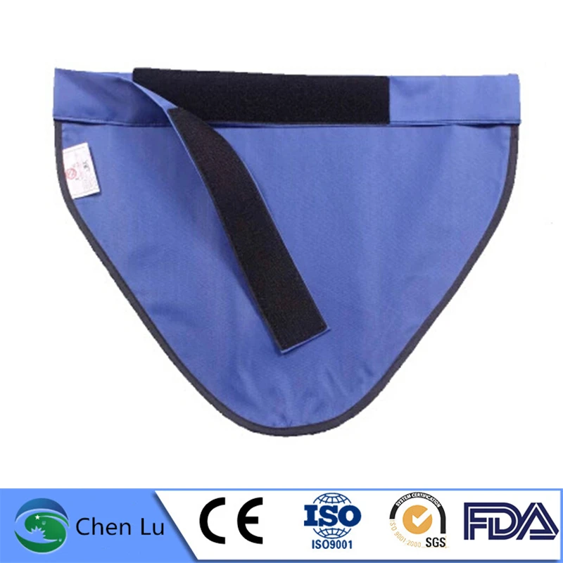 Recommend adult gonadal radiological protection 0.5mmpb half lead apron x-ray gamma ray protective lead triangle scarf