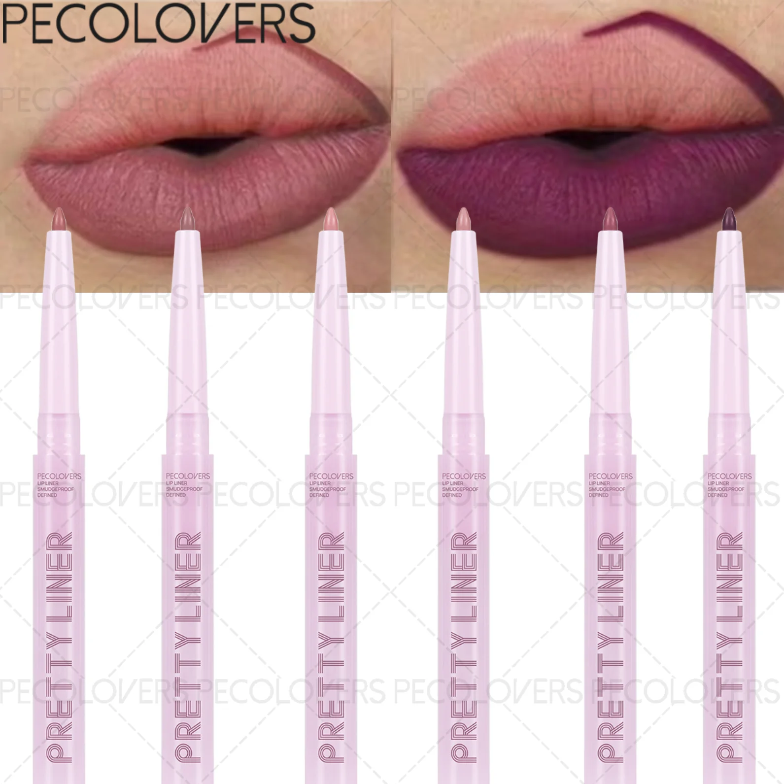 2 in 1Matte Waterproof Lip Liner，Long-Lasting ，Sweatproof，Lipstick Pen，Natural Look
