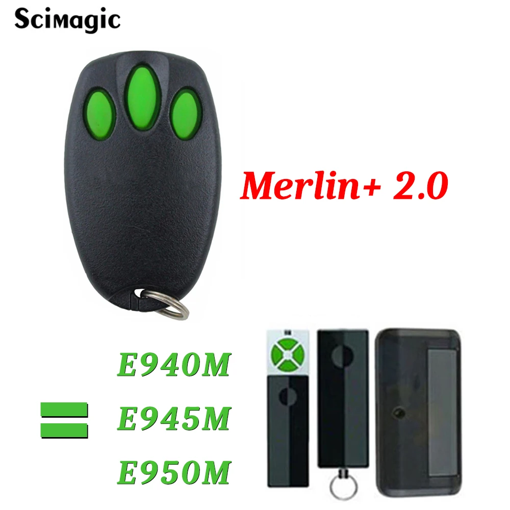 Merlin+2.0 For MERLIN E943 E945M E950 MT100EVO MT60EVO Garage Gate Door Remote Control Clone Garage Gate Opener