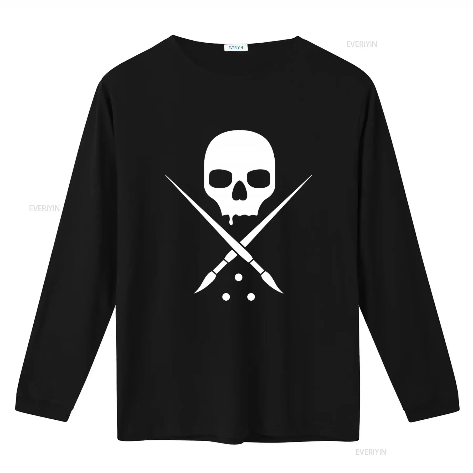 Sullen Mens Standard Issue Hip Hop Skull Print T Shirt Adult Fashion vintage Washed Versatile Comfortable Breathable streetwear