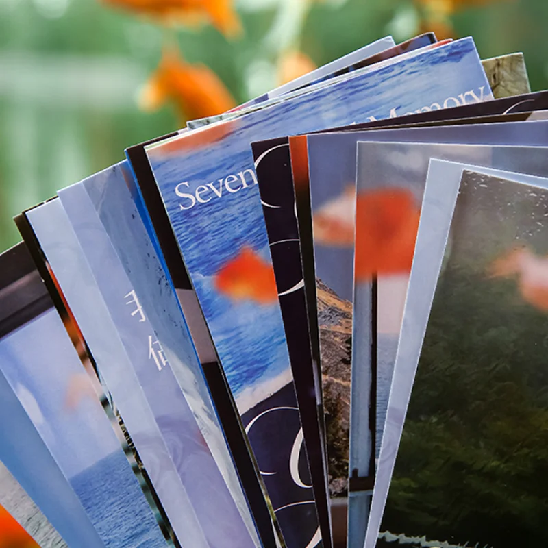 Mr. Paper 30Pcs/bag Postcard with Old-Time Style Newspapers Postcards Cute Photo Props Room Background Wall Diy Decorative Card