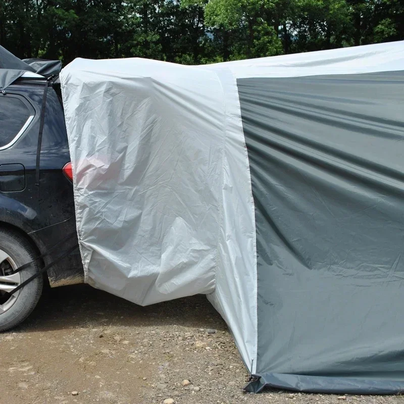 Imagem -03 - Tenda Traseira do Carro Suv Atualizado Lona do Toldo Inclui Par de Postes de Apoio Equipamento Turístico de Acampamento ao ar Livre 58persons