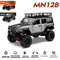RC Crawler 4x4 Car MN128 2.4G Climbing Buggy Professional with LED Light Full Scale Remote Control Cars Toys for Boys Gift