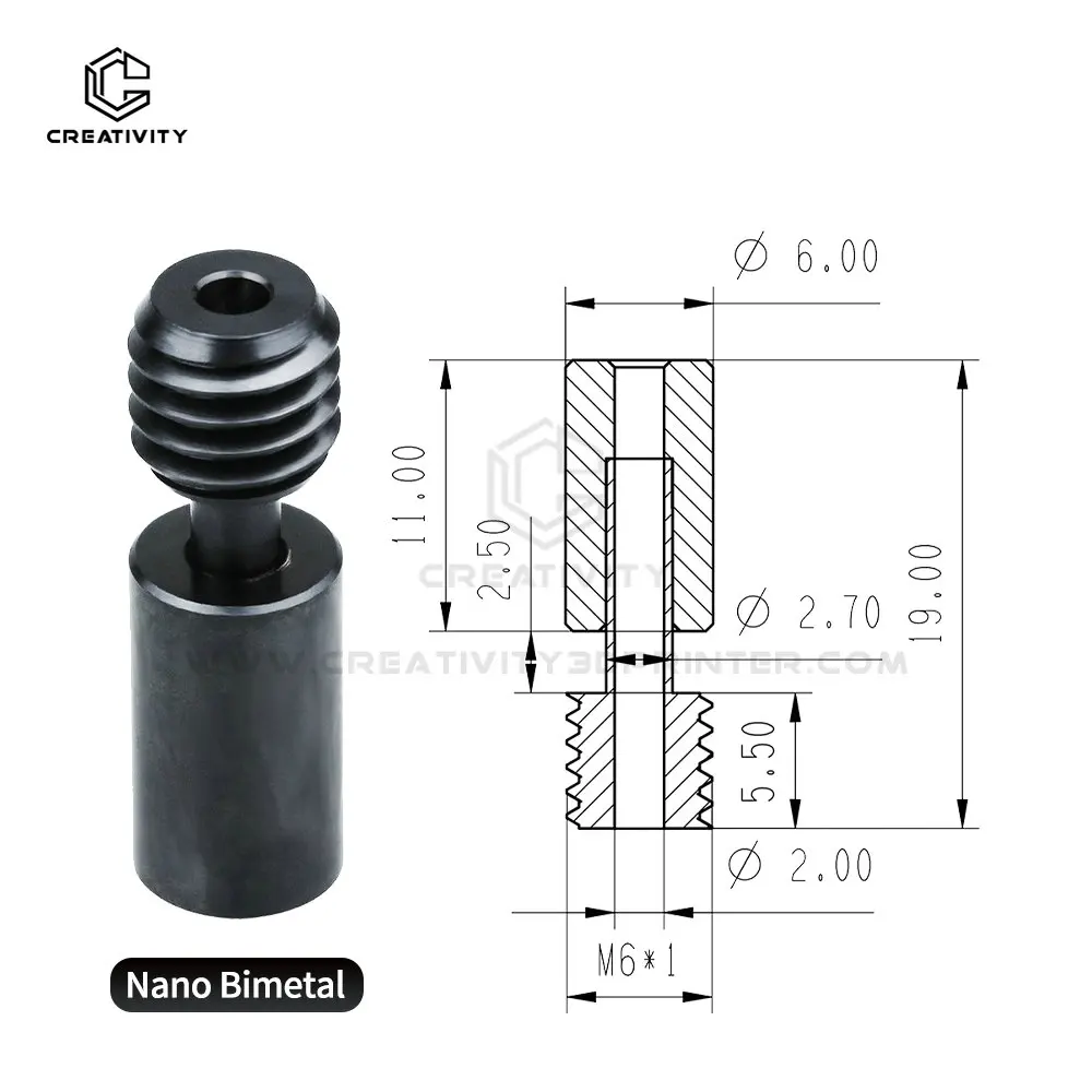 Комплект Hotend для принтера Ender 3 V3 SE из титанового сплава, биметаллический тепловой разрыв 24 в 40 Вт