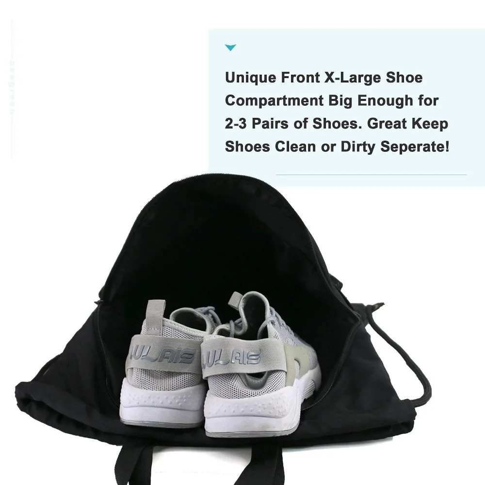 Nylon Sport Gym Bag Ultralight Large Capacity Drawstring Knapsack Multifunctional Adjustable Straps Mountaineering Bag Cycling