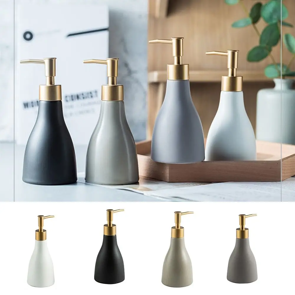 Save Soap Ceramic Liquid Hand Soap Dispenser 280ml Colorful Lotion Storage Container Shower Gel Minimalist Shampoo Bottle Toilet