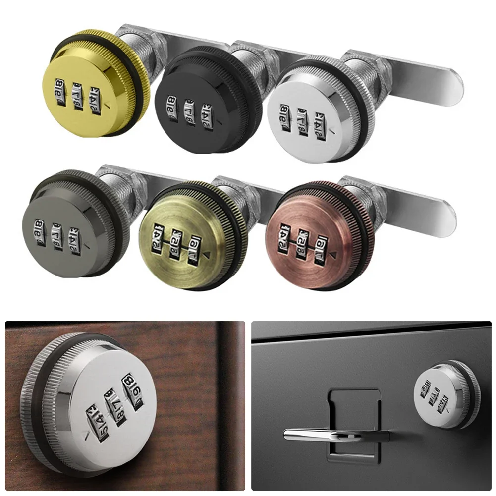 1PC Password Lock 3 Digital Code Combination Lock Box Mail Post New Alloy Zinc Locker Cabinet  For Caravans Motor Homes Boats