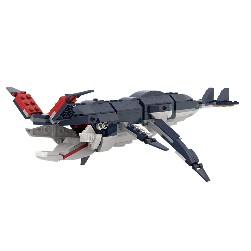 MOC Unterwasser-Subnauticus-Monster Meeresorganismus Bausteine Megalodon Hai Meeresschildkröte Tiermodell Kinderspielzeug Geburtstagsgeschenk – Detail 7