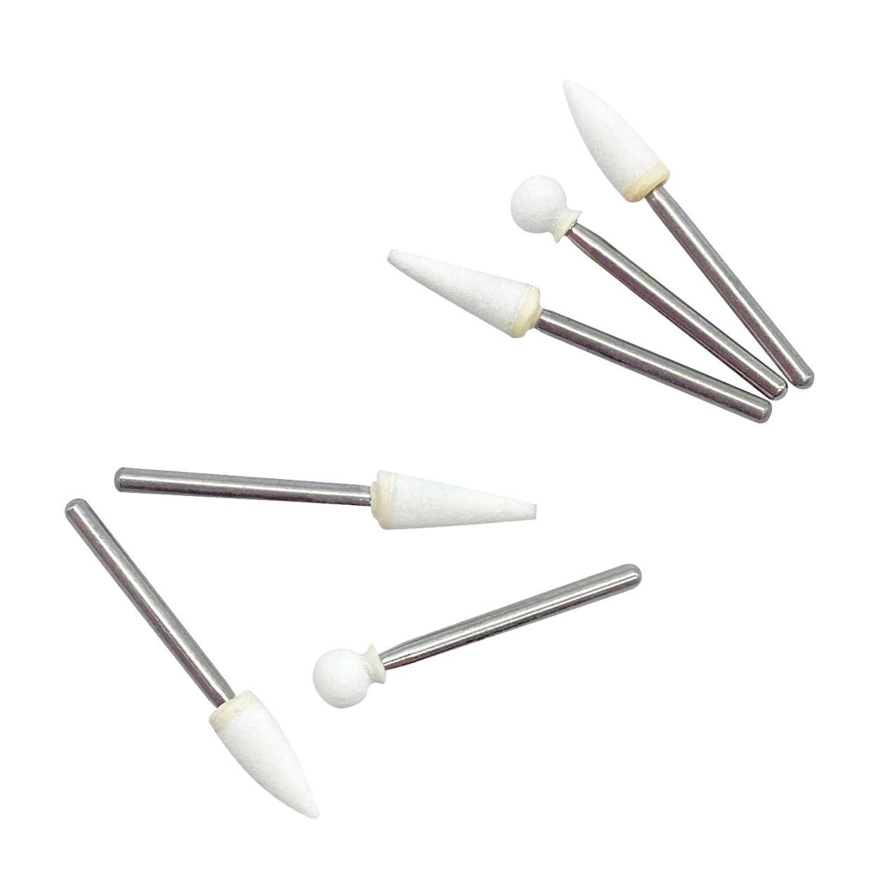 12pcs Dental Lab Polishing And Finishing Mounted White Stone 1.6mm Shank FG Abrasion Point Burs FG Dental Material