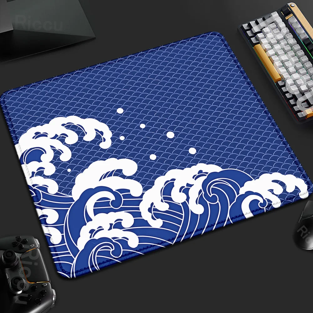 Small Size Wave Series Gaming Control Xs Mouse Pad Laptop Art Design Non-slip Deskmat 40x45cm Office Gamer Natural Rubber Carpet
