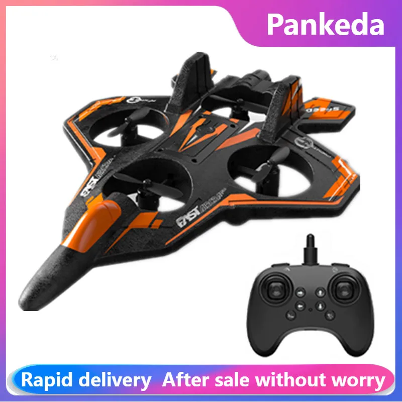 

KS-198 RC Plane Fighter 2.4G Remote Control Stunt Glider 360 ° Rolling Flight Flying EPP Foam Airplane with LED Toys for Kids