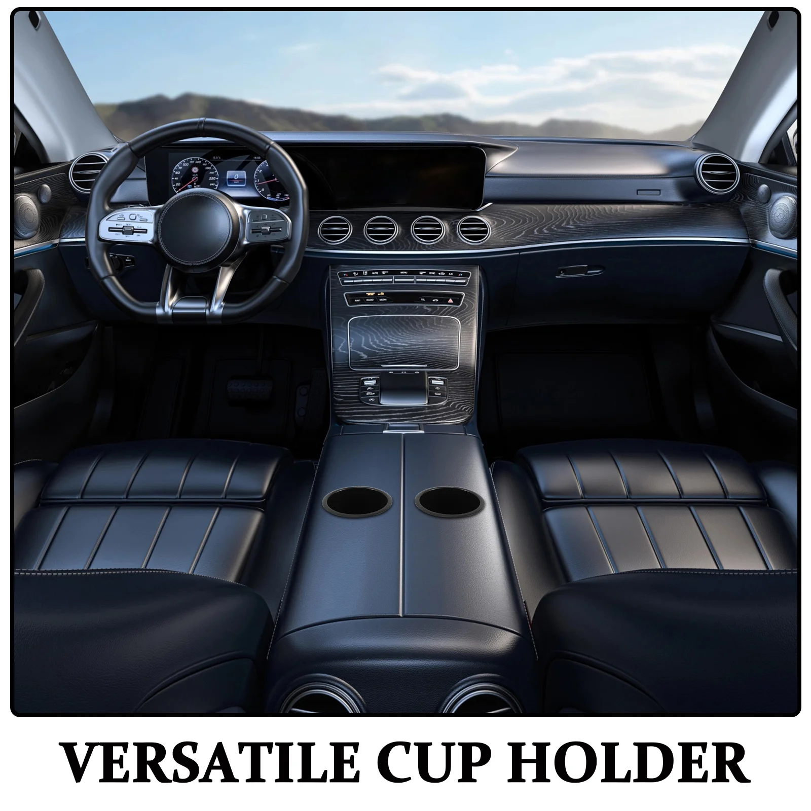 

4Pcs Plastic Cup Holder Insert for Rv Boat Table Drop-in Replacement Cup Holders for Car Drinks Can Bottle Holder Anti-Slip