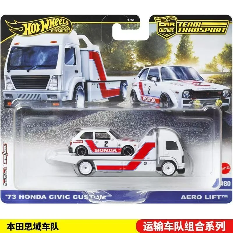 

Hot Wheels Car Culture Hot Selling FLF56 Transport Vehicle Toyota Cruiser Civic HBL96 Dual Car Set Subaru Panther Gift Collectio