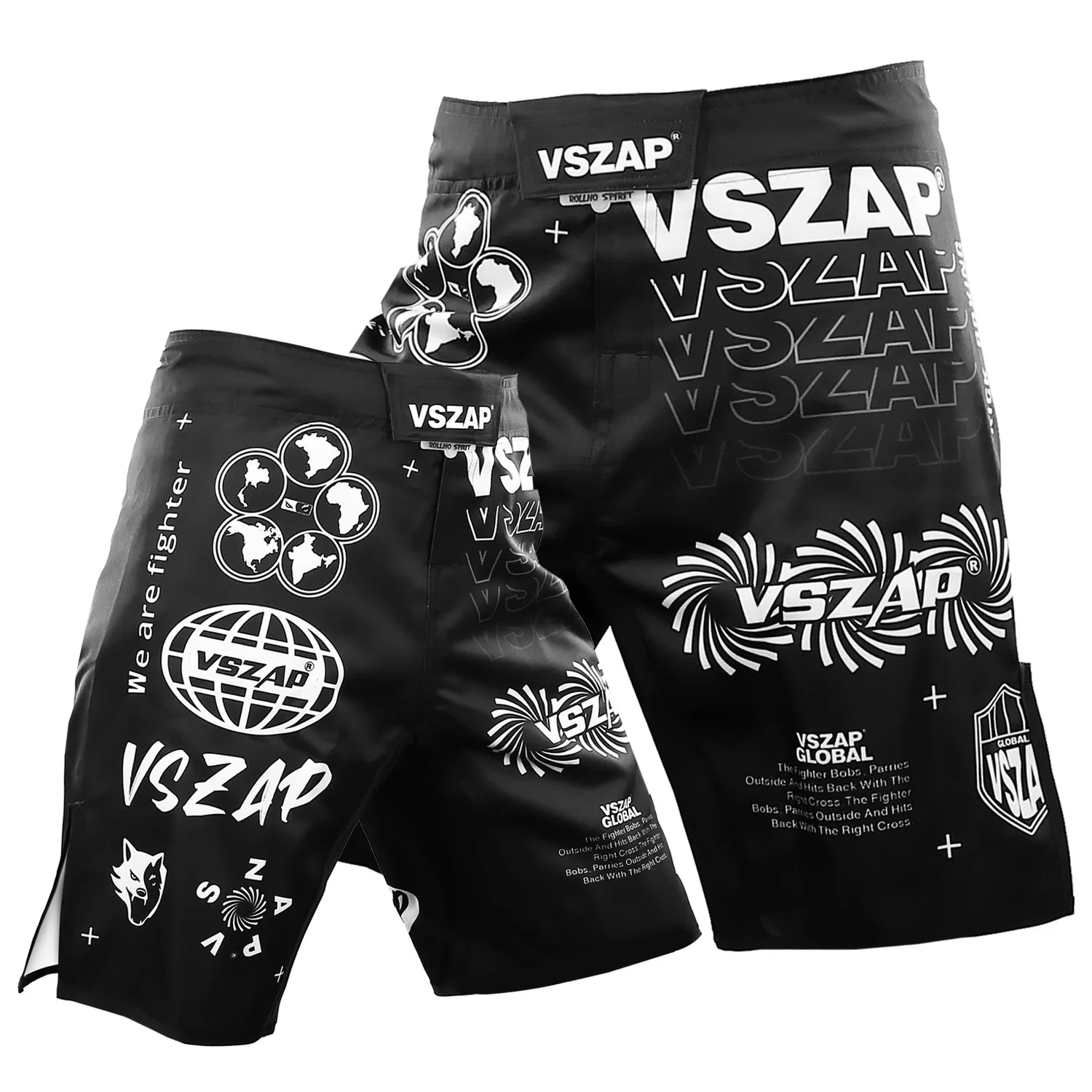 Vszap Comprehensive Fighting Training Pants Men's Muay Thai No Gi Judo Jiu Jitsu Sports Boxing Grappling Shorts