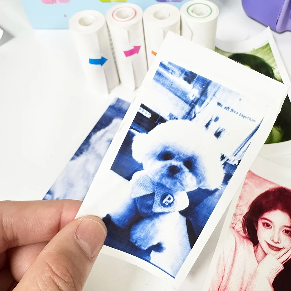 57x25mm Deep Blue Thermal Photo Paper - Professional-Grade Adhesive Paper for Instant Camera The Trusted Choice for Logistics