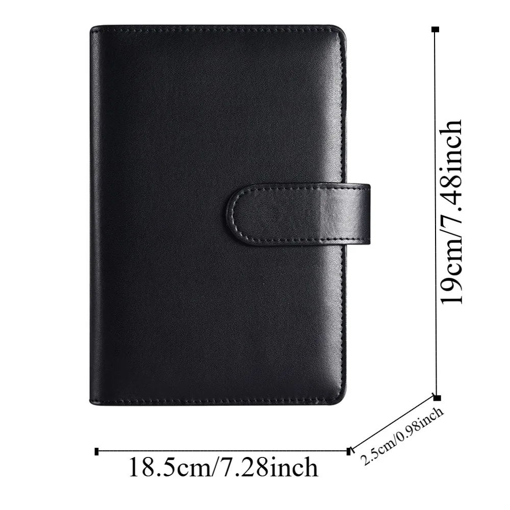 A6 Cash Budget Ledger Macaron Color Ruler Loose-leaf Notebook Diary Notepad Zippered Pockets PU Leather Folder Business Gifts