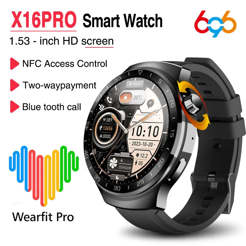 Reloj inteligente para hombre, accesorio de pulsera resistente al agua con llamadas de dientes azules, frecuencia cardíaca, carga inalámbrica, asistente de voz, deportivo y Fitness, 1,53 pulgadas