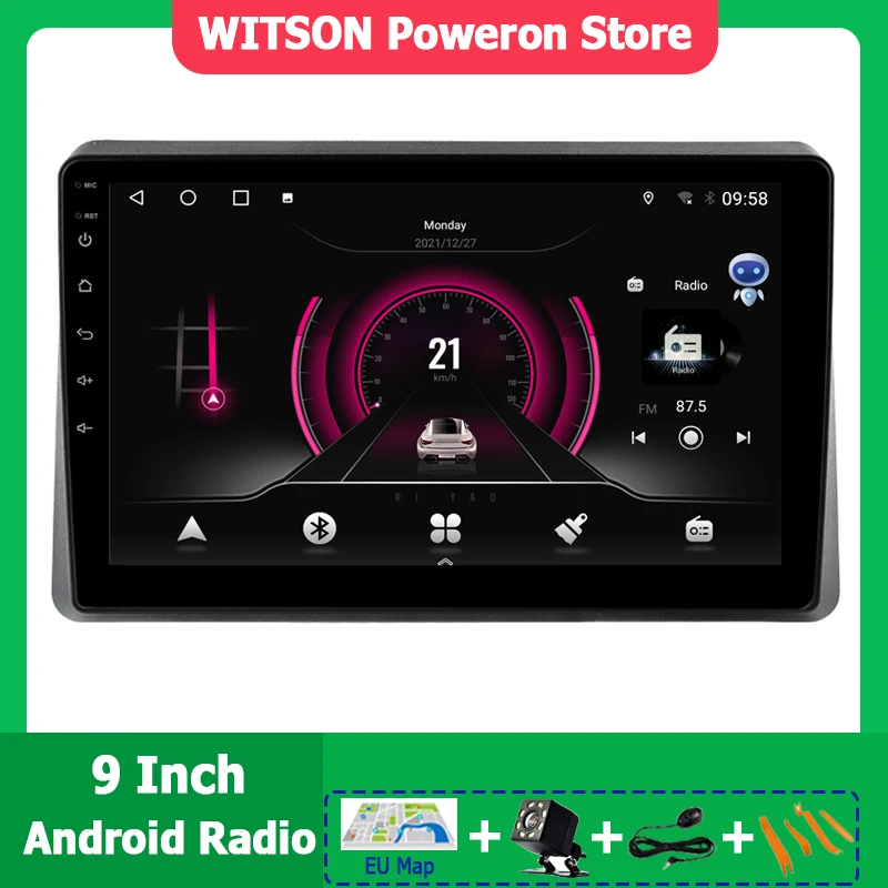 WITSON Car Radio For Renault Master Nissan NV400 Opel Movano 2 2019-2023 Multimedia GPS CarPlay 9