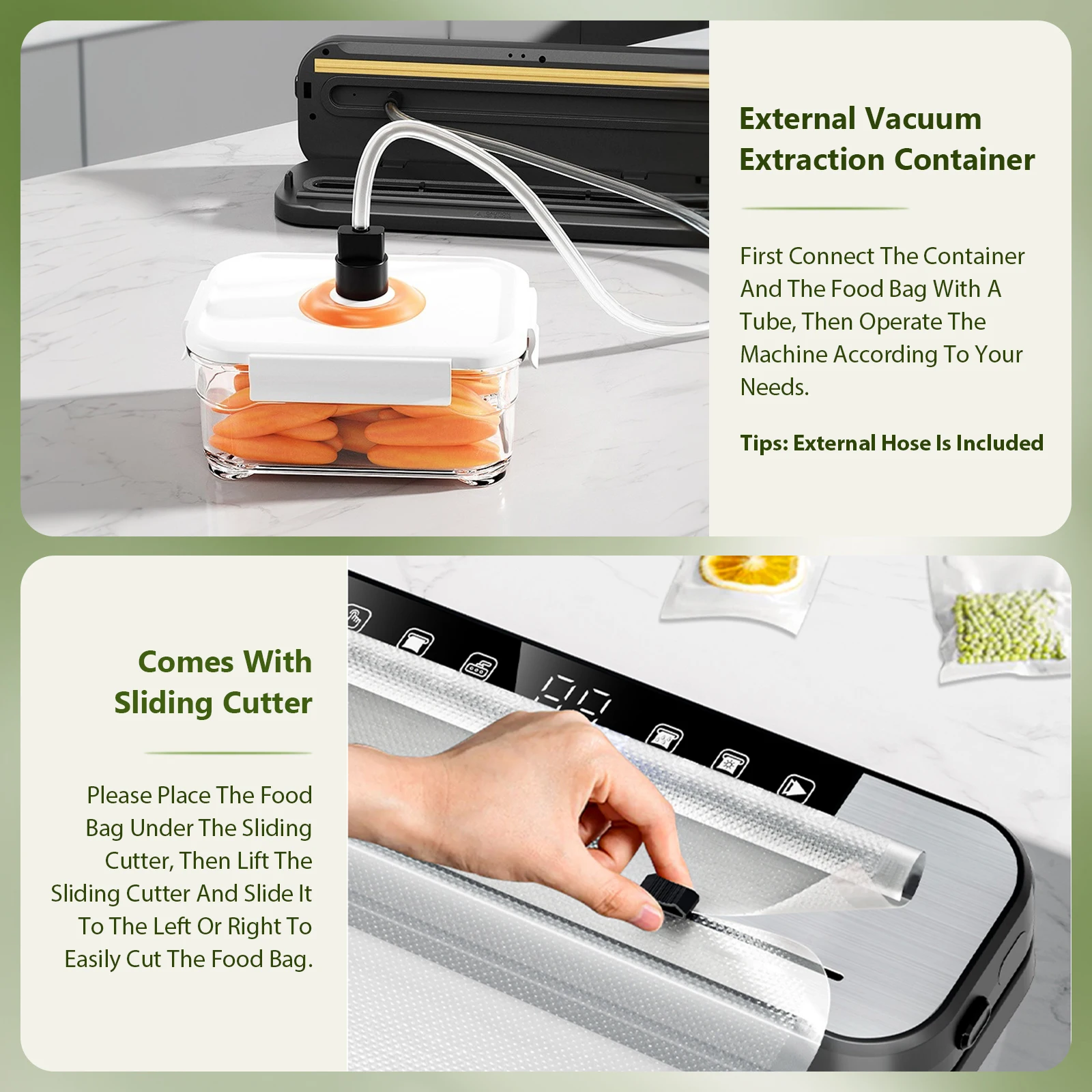 6in1 Vacuum Sealer Packaging Machine Food Vacuum Sealer With 50pcs Vacuum bags Household Vacuum Food Sealing