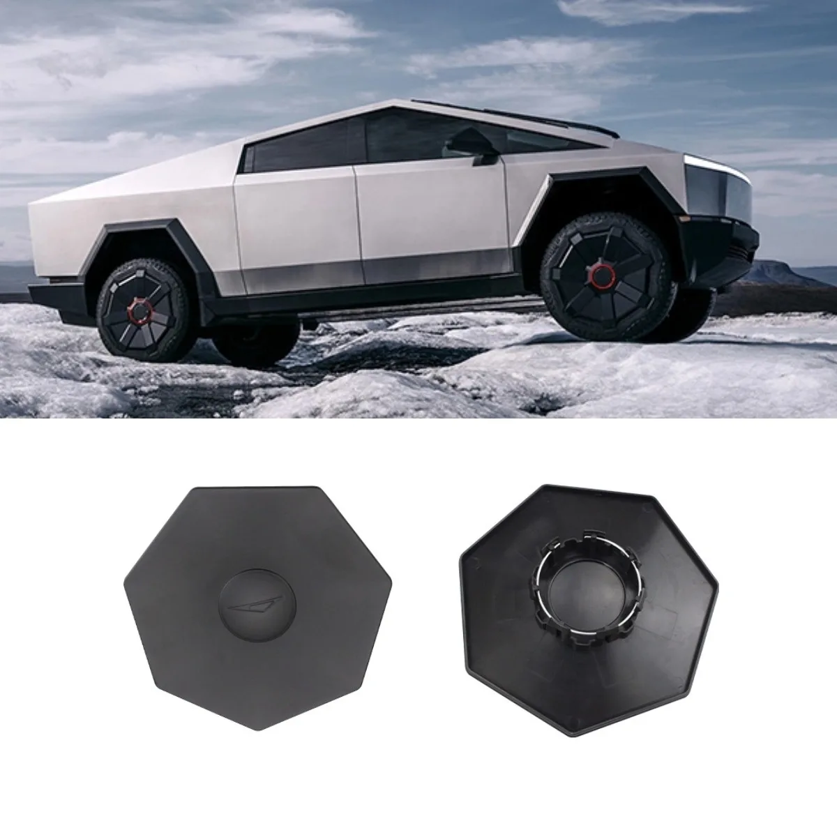 Car Wheel Hub Protective Edge Wrapped Wheel Hub Cover For Tesla Cybertruck 2024 Body Kit Exterior Part Car Accessories