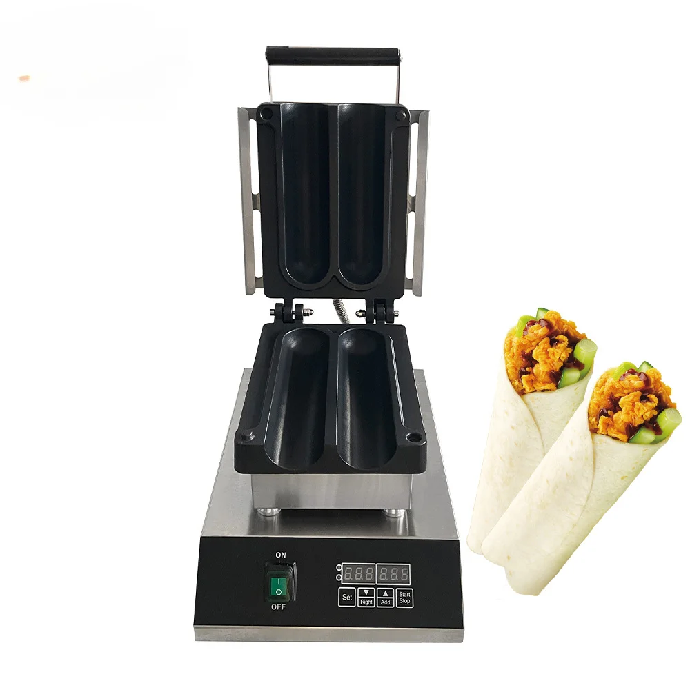 Chicken roll machine, commercial two grid electric scone machine Internet celebrity stall snack equipment