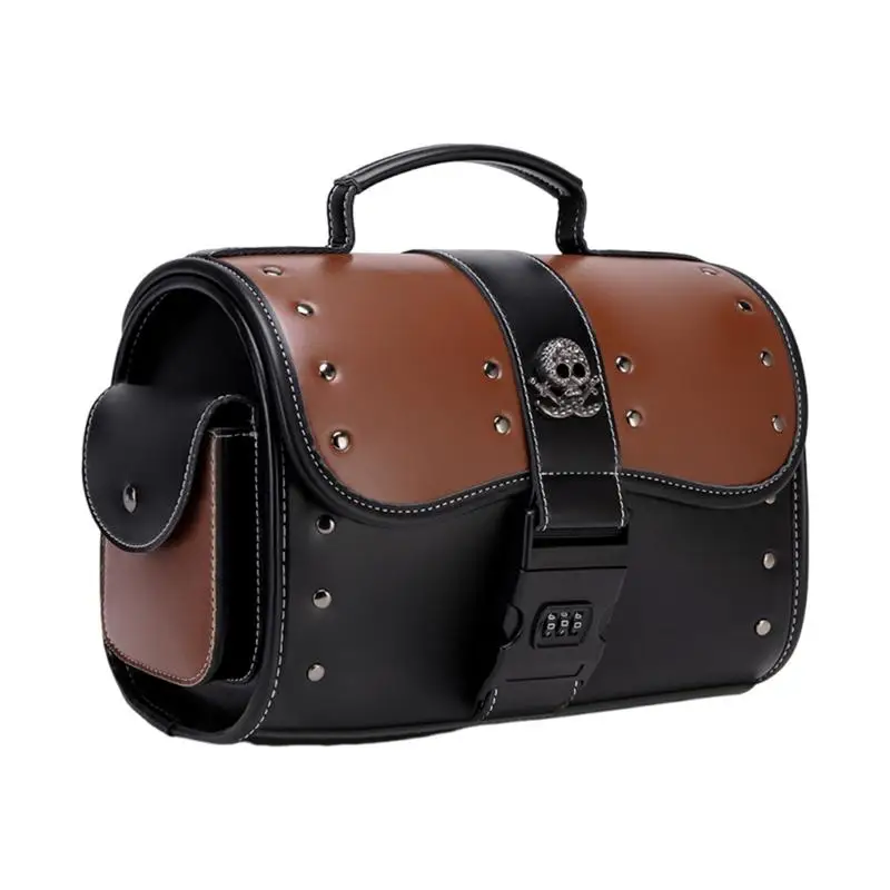 

Motorcycle Seat Bag Leather Rack Bag Tool Organizer Waterproof Motorcycle Accessories For Camping Touring Men Women Outdoor
