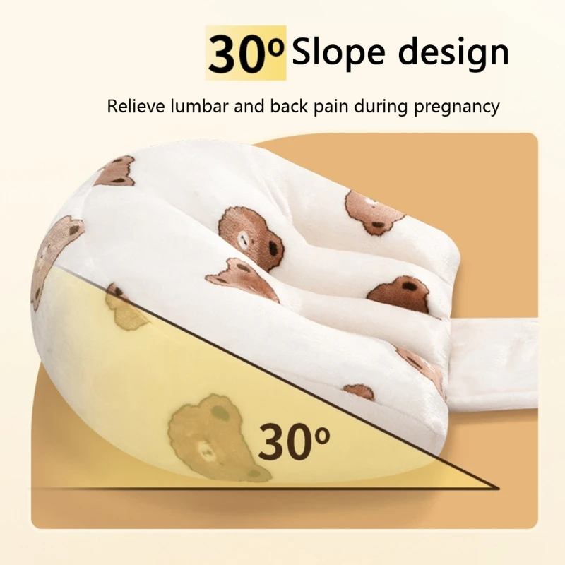 Adjustable Sleeping Pillow Printed Bear Pattern Maternity Pillow for Sleeping